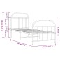 vidaXL Estructura de cama con cabecero y estribo metal negro 75x190 cm vidaXL Estructura de cama con cabecero y estribo metal negro 75x190 cm