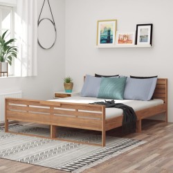 vidaXL Estructura de cama madera de teca maciza 160x200 cm