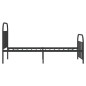 vidaXL Estructura de cama con cabecero y estribo metal negro 100x200cm vidaXL Estructura de cama con cabecero y estribo metal negro 100x200cm