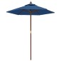 vidaXL Sombrilla de jardín con poste de madera azul celeste 196x231 cm vidaXL Sombrilla de jardín con poste de madera azul celeste 196x231 cm