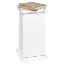 FMD Mesita decorativa con puerta blanco 57,4 cm