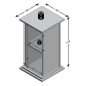 FMD Mesita decorativa con puerta blanco 57,4 cm FMD Mesita decorativa con puerta blanco 57,4 cm