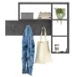FMD Perchero de pared con 4 compartimentos abiertos gris antracita FMD Perchero de pared con 4 compartimentos abiertos gris antracita