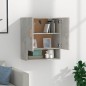vidaXL Armario de pared madera contrachapada gris hormigón 60x31x70 cm vidaXL Armario de pared madera contrachapada gris hormigón 60x31x70 cm