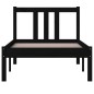 vidaXL Estructura de cama madera maciza negro 75x190 cm