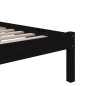 vidaXL Estructura de cama madera maciza negro 75x190 cm