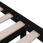 vidaXL Estructura de cama madera maciza negro 75x190 cm