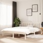 vidaXL Estructura de cama doble madera maciza blanco 135x190 cm vidaXL Estructura de cama doble madera maciza blanco 135x190 cm
