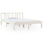 vidaXL Estructura de cama doble madera maciza blanco 135x190 cm vidaXL Estructura de cama doble madera maciza blanco 135x190 cm