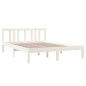vidaXL Estructura de cama doble madera maciza blanco 135x190 cm vidaXL Estructura de cama doble madera maciza blanco 135x190 cm
