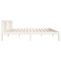 vidaXL Estructura de cama doble madera maciza blanco 135x190 cm vidaXL Estructura de cama doble madera maciza blanco 135x190 cm