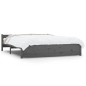 vidaXL Estructura de cama madera maciza gris tamaño king 150x200 cm