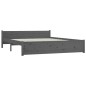 vidaXL Estructura de cama madera maciza gris tamaño king 150x200 cm