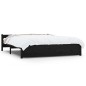 vidaXL Estructura de cama madera maciza negro tamaño king 150x200 cm