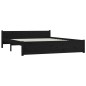 vidaXL Estructura de cama madera maciza negro tamaño king 150x200 cm