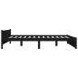 vidaXL Estructura de cama madera maciza negro tamaño king 150x200 cm