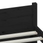 vidaXL Estructura de cama madera maciza negro tamaño king 150x200 cm