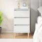 vidaXL Mesita de noche madera contrachapada blanca 40x35x70 cm vidaXL Mesita de noche madera contrachapada blanca 40x35x70 cm