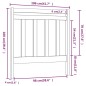 vidaXL Cabecero de cama madera maciza de pino marrón miel 106x4x100 cm vidaXL Cabecero de cama madera maciza de pino marrón miel 106x4x100 cm