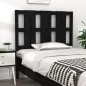 vidaXL Cabecero de cama madera maciza de pino negro 105,5x4x100 cm vidaXL Cabecero de cama madera maciza de pino negro 105,5x4x100 cm