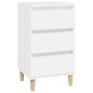 vidaXL Mesita de noche madera contrachapada blanca 40x35x70 cm vidaXL Mesita de noche madera contrachapada blanca 40x35x70 cm