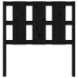 vidaXL Cabecero de cama madera maciza de pino negro 105,5x4x100 cm vidaXL Cabecero de cama madera maciza de pino negro 105,5x4x100 cm