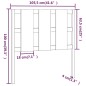 vidaXL Cabecero de cama madera maciza de pino negro 105,5x4x100 cm vidaXL Cabecero de cama madera maciza de pino negro 105,5x4x100 cm