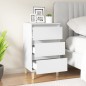 vidaXL Mesita de noche madera contrachapada blanca 40x35x70 cm vidaXL Mesita de noche madera contrachapada blanca 40x35x70 cm