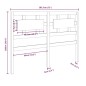 vidaXL Cabecero de cama madera maciza de pino gris 185,5x4x100 cm vidaXL Cabecero de cama madera maciza de pino gris 185,5x4x100 cm
