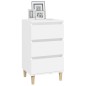 vidaXL Mesita de noche madera contrachapada blanca 40x35x70 cm vidaXL Mesita de noche madera contrachapada blanca 40x35x70 cm