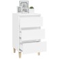 vidaXL Mesita de noche madera contrachapada blanca 40x35x70 cm vidaXL Mesita de noche madera contrachapada blanca 40x35x70 cm
