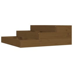 vidaXL Jardinera madera maciza de pino marrón miel 78x78x27 cm