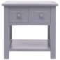 vidaXL Mesa auxiliar madera de Paulownia gris 40x40x40 cm