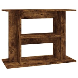 vidaXL Soporte para acuario madera ingeniería roble ahumado 80x35x60cm