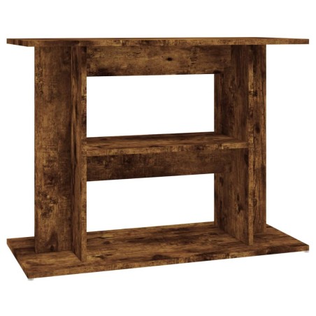vidaXL Soporte para acuario madera ingeniería roble ahumado 80x35x60cm