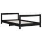 vidaXL Estructura de cama para niños madera de pino negro 80x160 cm vidaXL Estructura de cama para niños madera de pino negro 80x160 cm