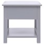 vidaXL Mesa auxiliar madera de Paulownia gris 40x40x40 cm