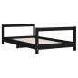 vidaXL Estructura de cama para niños madera de pino negro 80x160 cm vidaXL Estructura de cama para niños madera de pino negro 80x160 cm