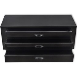 vidaXL Cajón de herramientas de metal con 3 cajones negro