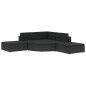 vidaXL Set muebles de jardín 6 piezas y cojines ratán sintético negro vidaXL Set muebles de jardín 6 piezas y cojines ratán sintético negro