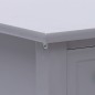 vidaXL Mesa auxiliar madera de Paulownia gris 40x40x40 cm