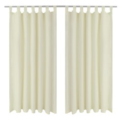 2 cortinas micro-satinadas con trabillas 140 x 175 cm