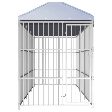 vidaXL Perrera de exterior con techo 450x150 cm