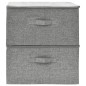 vidaXL Cajas de almacenaje 2 unidades tela gris 43x34x23 cm vidaXL Cajas de almacenaje 2 unidades tela gris 43x34x23 cm