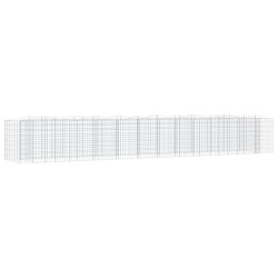 vidaXL Arriate de gaviones forma arco hierro galvanizado 600x100x100cm