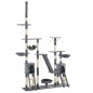 vidaXL Rascador para gatos con poste de sisal 230-250 cm huellas gris vidaXL Rascador para gatos con poste de sisal 230-250 cm huellas gris