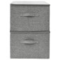 vidaXL Cajas de almacenaje 2 unidades tela gris 43x34x23 cm vidaXL Cajas de almacenaje 2 unidades tela gris 43x34x23 cm