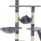 vidaXL Rascador para gatos con poste de sisal 230-250 cm huellas gris vidaXL Rascador para gatos con poste de sisal 230-250 cm huellas gris