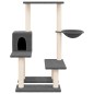 vidaXL Rascador para gatos con postes de sisal gris oscuro 94,5 cm