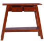 vidaXL Mesa consola clásica de madera maciza caoba marrón 90x30x75cm vidaXL Mesa consola clásica de madera maciza caoba marrón 90x30x75cm